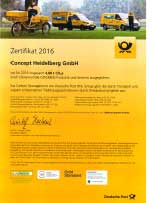 Umweltzertifikat Deutsche Post