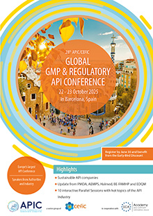 28th APIC/CEFIC Global GMP & Regulatory API Conference