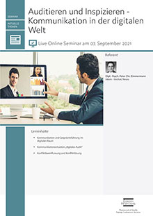 Live Online Seminar: Auditieren und Inspizieren - Kommunikation in der digitalen Welt