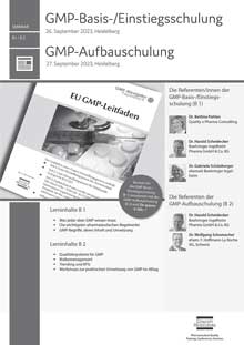 GMP-Basis-/Einstiegsschulung (B 1)