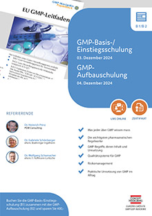 GMP-Basis-/Einstiegsschulung (B 1) - Live Online Seminar
