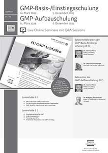 GMP-Basis-/Einstiegsschulung (B 1) - Live Online Seminar
