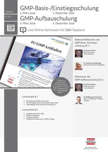 GMP-Basis-/Einstiegsschulung (B 1) - Live Online Seminar