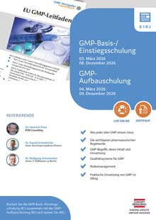 GMP-Basis-/Einstiegsschulung (B 1) - Live Online Seminar