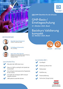 GMP/Basis-Einstiegsschulung - Schweiz - (B 14)