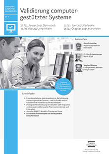 Kombibuchung: Validierung computergestützter Systeme (CV 1) & Computervalidierung für Softwareentwickler (CV 28)