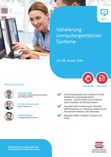Validierung computergestützter Systeme (CV 1) - Live Online Seminar