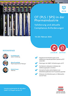 OT (PLS / SPS) in der Pharmaindustrie (CV 10) - Live Online Seminar