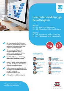 Computervalidierungs-Beauftragte/r (CV 7) - Block 1