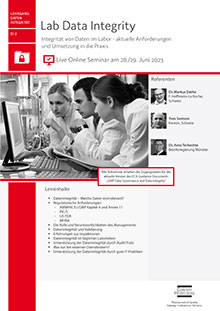 Lab Data Integrity (DI 2) - Live Online Seminar