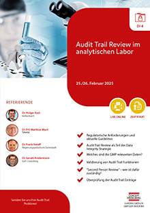 Audit Trail Review im analytischen Labor (DI 4) - Live Online Seminar