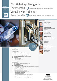 Dichtigkeitsprüfung & Visuelle Kontrolle von Parenteralia - Live Online Seminar