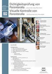 Dichtigkeitsprüfung & Visuelle Kontrolle von Parenteralia