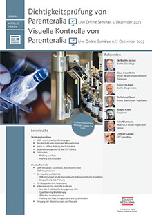 Dichtigkeitsprüfung & Visuelle Kontrolle von Parenteralia - Live Online Seminar