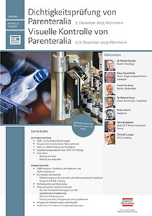 Dichtigkeitsprüfung von Parenteralia