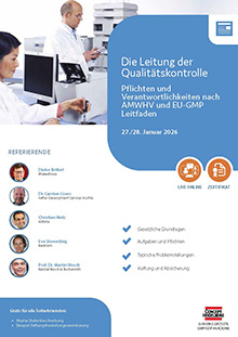 Die Leitung der Qualitätskontrolle - Live Online Seminar