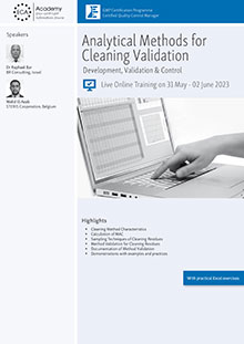 Analytical Methods for Cleaning Validation - Live Online Training