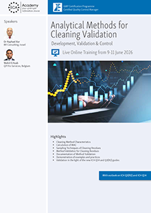 Analytical Methods for Cleaning Validation - Live Online Training