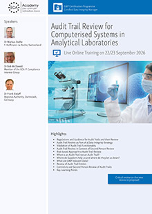Audit Trail Review for Computerised Systems in Analytical Laboratories - Live Online Training