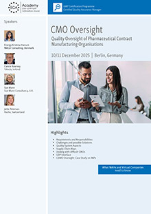 CMO Oversight - Quality Oversight of Pharmaceutical Contract Manufacturing Organisations