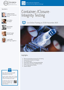 Container-/Closure-Integrity Testing - Live Online Training
