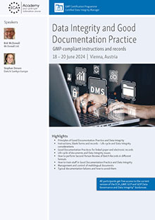 Data Integrity and Good Documentation Practice