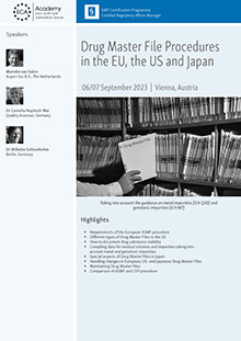 Drug Master File Procedures in the EU, the US and Japan