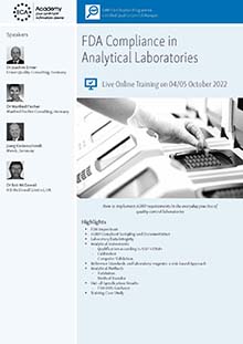 FDA Compliance in Analytical Laboratories - Live Online Training