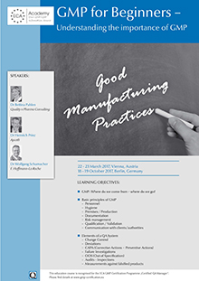 GMP for Beginners -  Understanding the importance of GMP Im Auftrag der ECA Academy
