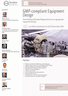 GMP-compliant Equipment Design - Live Online Conference