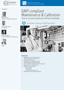 GMP-compliant Maintenance & Calibration - Live Online Training