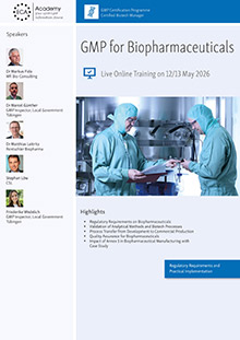 GMP for Biopharmaceuticals - Live Online Training