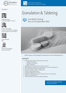 Granulation & Tableting - Live Online Training
