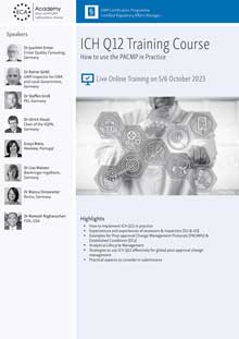 ICH Q12 Training Course - Live Online Training