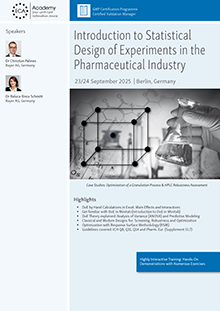 Introduction to Statistical Design of Experiments in the Pharmaceutical Industry
