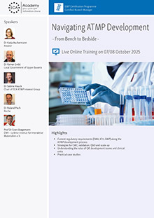 Navigating ATMP Development - Live Online Training