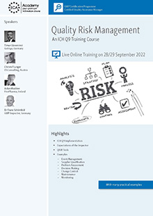 Quality Risk Management (ICH Q9) - Online Training Recording