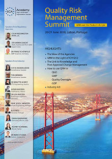 Quality Risk Management Summit Im Auftrag der ECA Academy