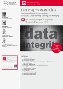 Data Integrity Master Class - Live Online Training 