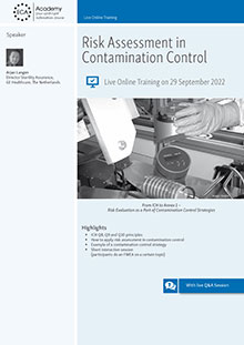 Risk Assessment in Contamination Control - Live Online Training