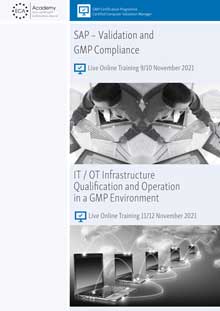 SAP: Validation and GMP Compliance + IT / OT Infrastructure: Qualification and Operation in a GMP Environment - Live Online