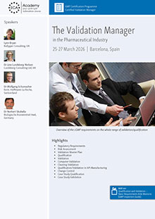 The Validation Manager in the Pharmaceutical Industry