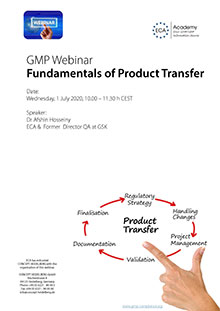 Webinar: Fundamentals of Product Transfer Im Auftrag der ECA Academy