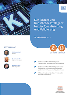 Der Einsatz von Künstlicher Intelligenz bei der Qualifizierung und Validierung - Live Online Seminar