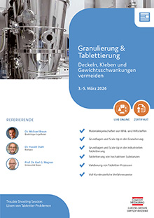 Granulierung & Tablettierung - Live Online Seminar