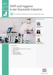 GMP und Hygiene in der Kosmetik-Industrie (KH 1) - Live Online Seminar