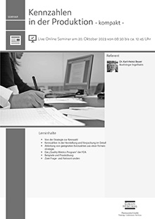 Kennzahlen in der Produktion - kompakt - Live Online Seminar
