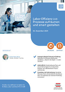 Labor-Effizienz 2.0: Prozesse aufräumen und smart gestalten - Live Online Seminar
