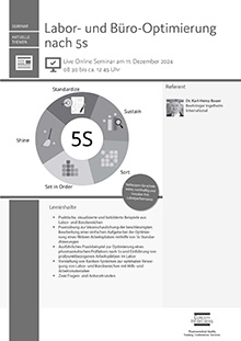 Labor- und Büro-Optimierung nach 5s - Live Online Seminar