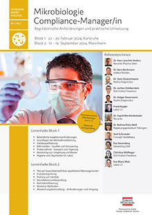 Mikrobiologie Compliance Manager/in (M 1) - Block 1